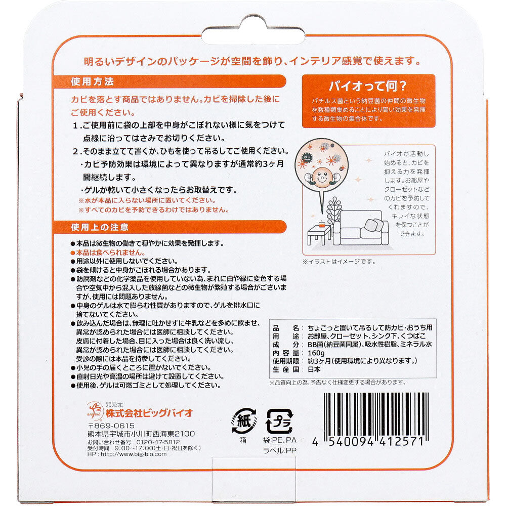 ちょこっと置いて吊るして防カビ おうち用 160g × 48点
