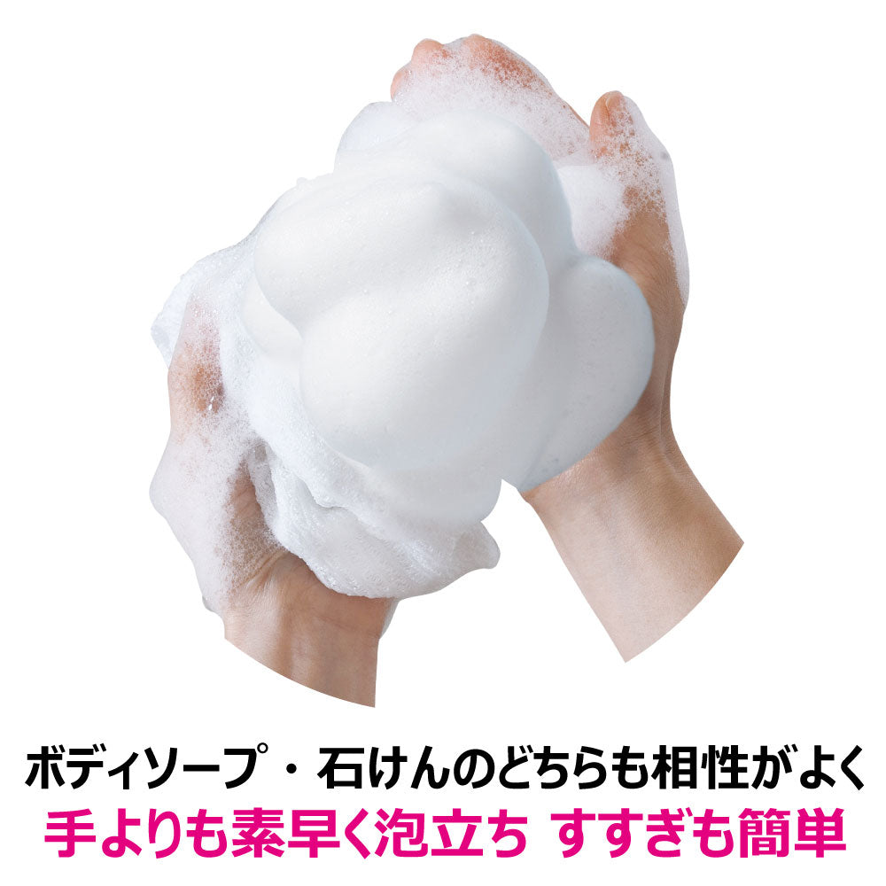 キクロン あわざわり てよりもやさしいボディタオル パールホワイト 1枚入
