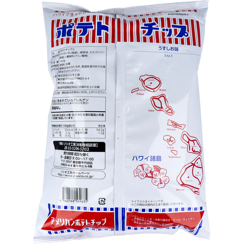 ※フラ印 アメリカンポテトチップス うすしお味 160g × 12点