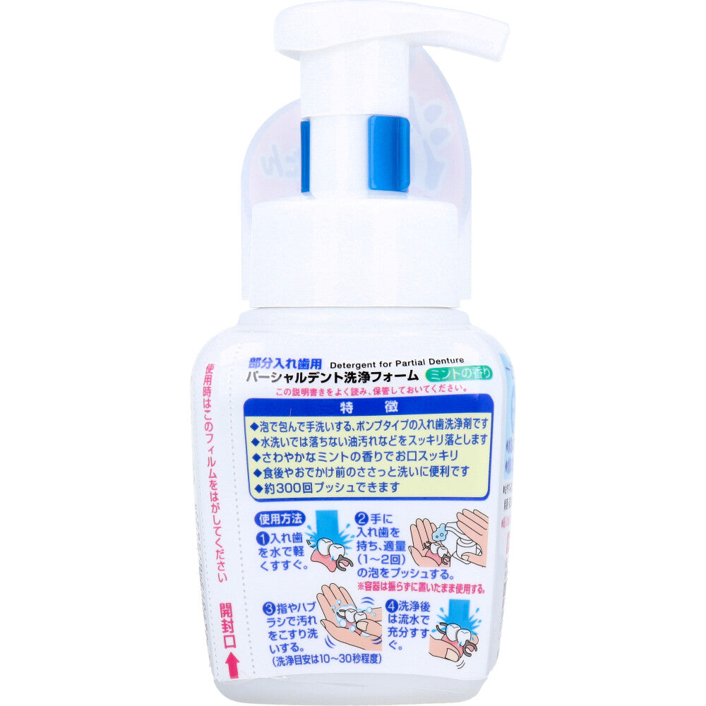 パーシャルデント洗浄フォーム 部分入れ歯用 ミントの香り 250mL × 24点