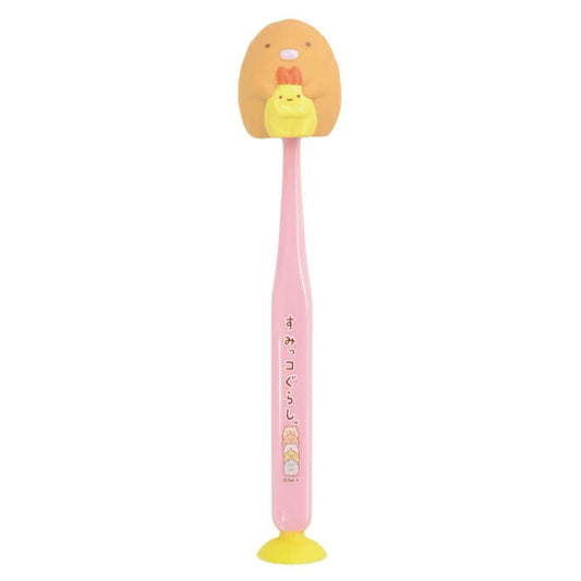 すみっコぐらし 吸盤&キャップ付きマスコット歯ブラシ とんかつ 1本入