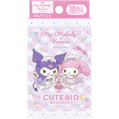 キャラクターばんそうこう CUTE AID マイメロデイ&クロミ×DollyMix 18枚入