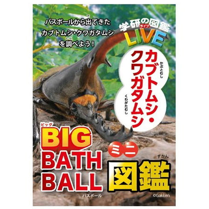 学研の図鑑ライブ カブトムシ・クワガタ 発泡タイプの入浴料 ビッグ バスボール さわやかな空の香り 1個入