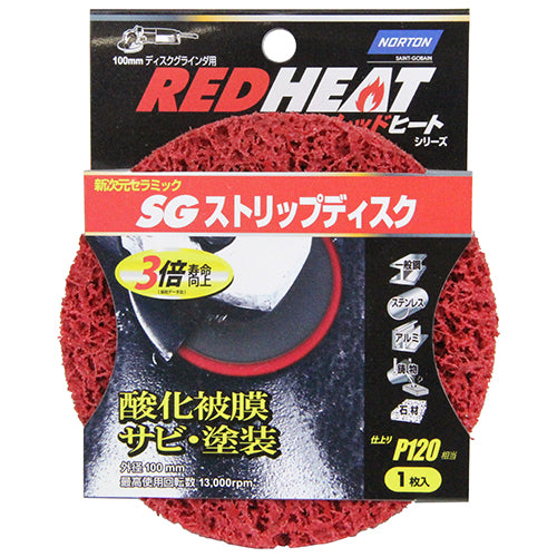 REDHEAT SGストリップディスク ノートン ディスク用製品 ペーパー・スポンジサンダー P120