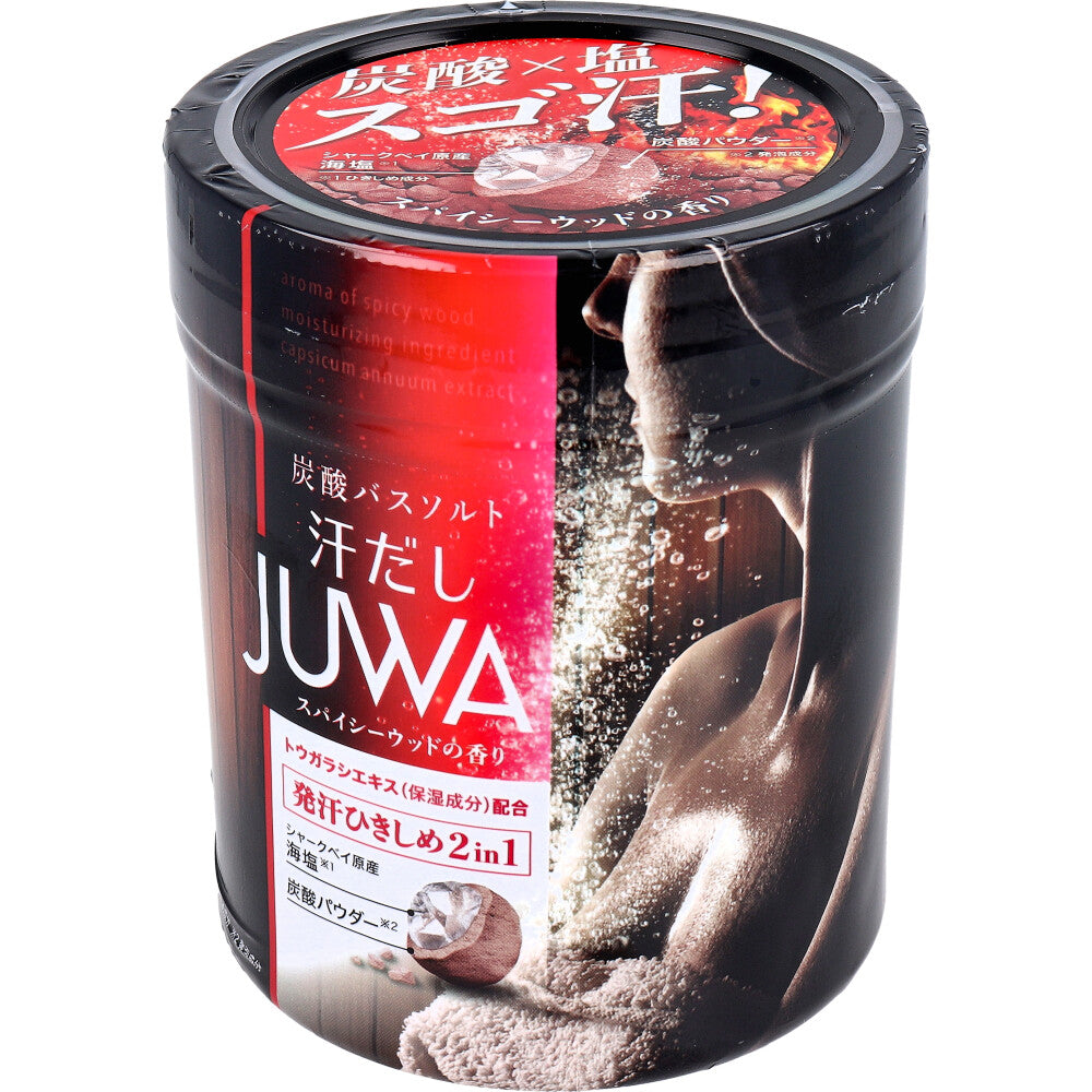 汗だし JUWA 炭酸バスソルト スパイシーウッドの香り 500g