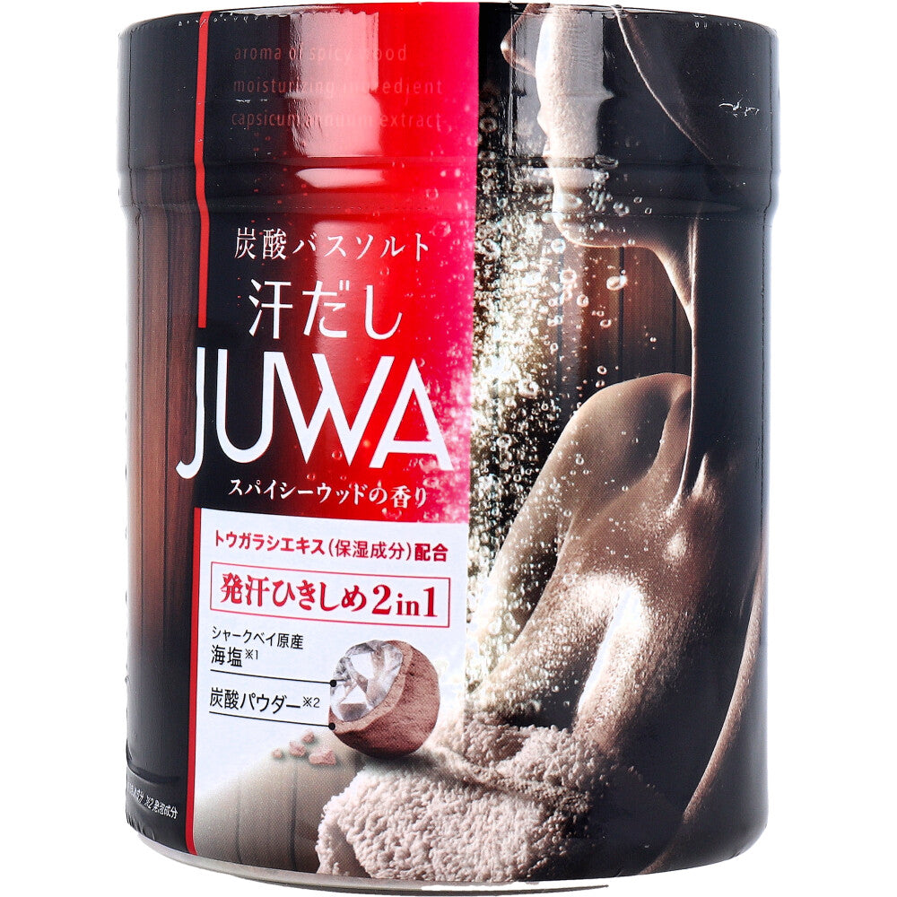 汗だし JUWA 炭酸バスソルト スパイシーウッドの香り 500g × 12点