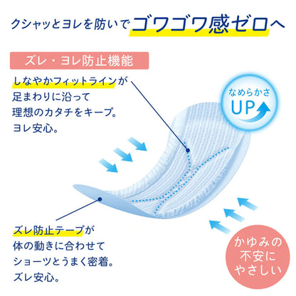 エリエール ナチュラ さら肌さらり コットン100% よれスッキリ吸水ナプキン 20.5cm 30cc 45枚入