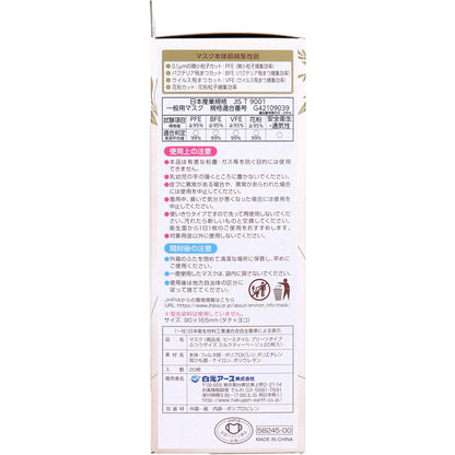 ビースタイル 小顔に魅せる プリーツタイプ ふつうサイズ ミルクティーベージュ 20枚入 × 32点