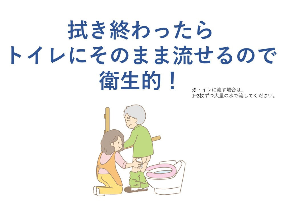 ハビナース トイレに流せるおしりふき 大判厚手 40枚入