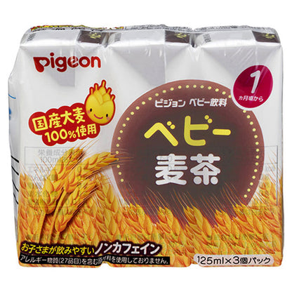 ※ピジョン 紙パックベビー飲料 ベビー麦茶 125mL×3個パック