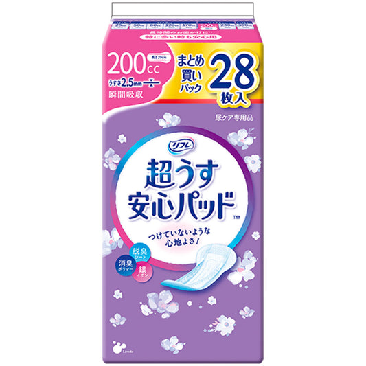 リフレ 超うす安心パッド 特に多い時も安心用 まとめ買いパック 28枚入