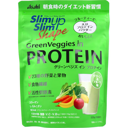 ※スリムアップスリムシェイプ グリーンべジズ イン プロテイン グリーン&フルーツ味 225g