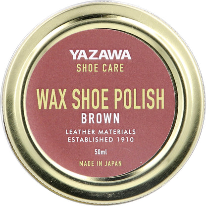 YAZAWA SHOE CARE ワックスシューポリッシュ ブラウン 50mL