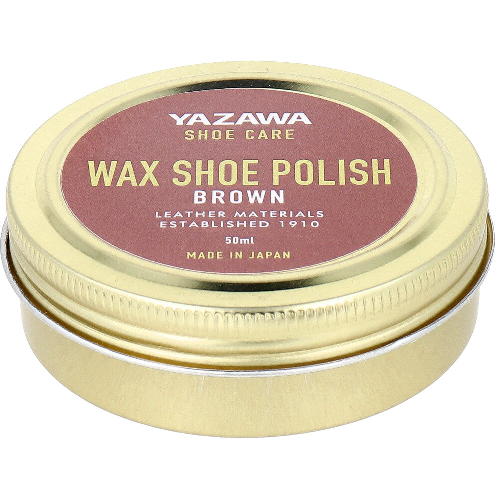 YAZAWA SHOE CARE ワックスシューポリッシュ ブラウン 50mL