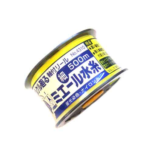 ミエール水糸黄色・細500M たくみ 墨つけ・基準出し ナイロン水糸 NO.4310