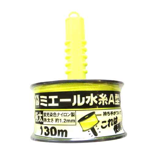 ミエール水糸A型イエロー極太 たくみ 墨つけ・基準出し ナイロン水糸 4364