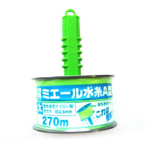 ミエール水糸A型グリーン太 たくみ 墨つけ・基準出し ナイロン水糸 4371