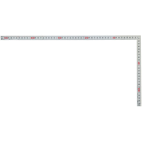 シルバー曲尺 名作 角目付 シンワ 測定具 曲尺 50CM 10653