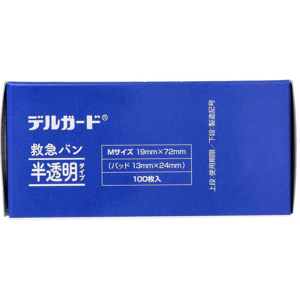 デルガード 救急バン 半透明タイプ Mサイズ 100枚入 × 120点