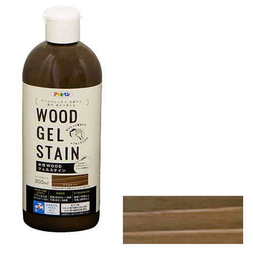 水性WOODジェルステイン アサヒペン 塗料 ニス・ホビー塗料 300ml ウォルナット