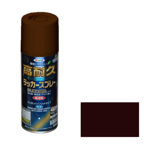 高耐久ラッカースプレー アサヒペン 塗料・オイル スプレー塗料 300ML コゲチャ