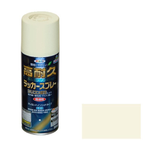 高耐久ラッカースプレー アサヒペン 塗料・オイル スプレー塗料 300ml アイボリー