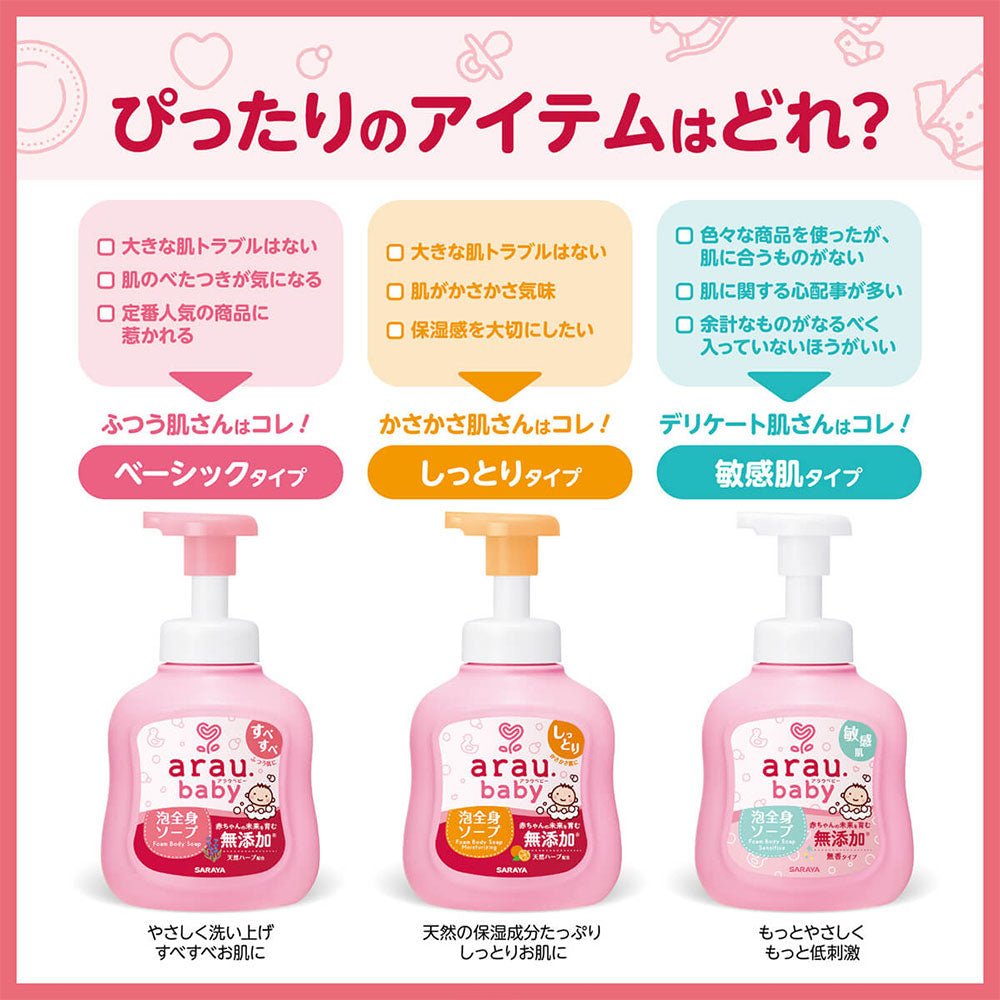 アラウ.ベビー 泡全身ソープ 本体 450mL × 12点