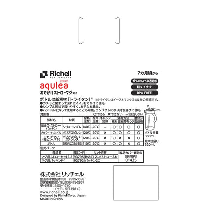 リッチェル アクリア おでかけストローマグR 320 ネイビーブルー