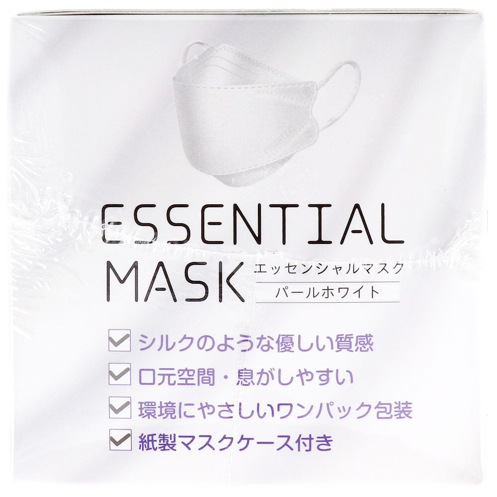 さらふわ ESSENTIAL MASK 不織布マスク パールホワイト FD30-WH 紙製マスクケース付き 30枚入