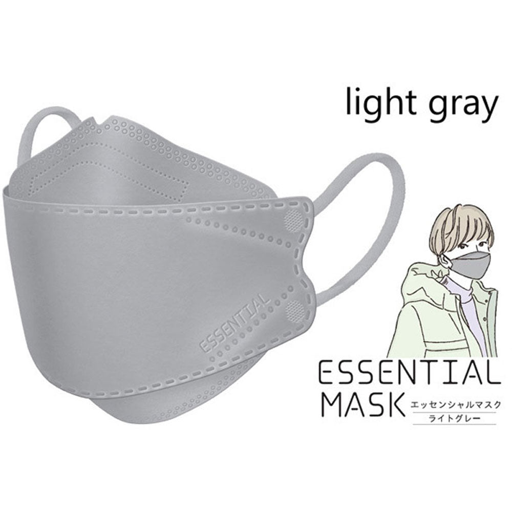 さらふわ ESSENTIAL MASK 不織布マスク ライトグレー FD30-GR 紙製マスクケース付き 30枚入