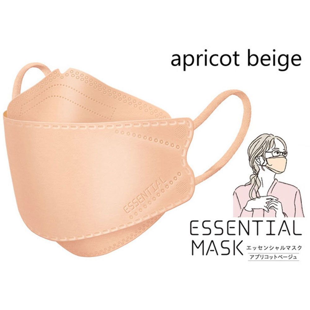 さらふわ ESSENTIAL MASK 不織布マスク アプリコットベージュ FD30-BE 紙製マスクケース付き 30枚入 × 40点