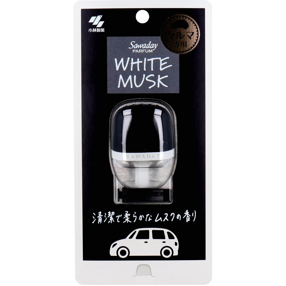 サワデー クルマ専用クリップ パルファム ホワイトムスク 6mL