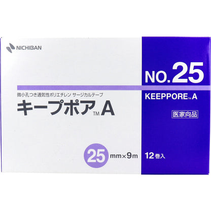 ニチバン サージカルテープ キープポアA NO.25 25mm×9m 12巻入