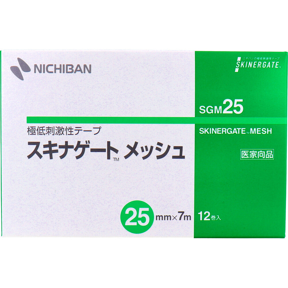 ニチバン 極低刺激性テープ スキナゲートメッシュ 25mm×7m 12巻入