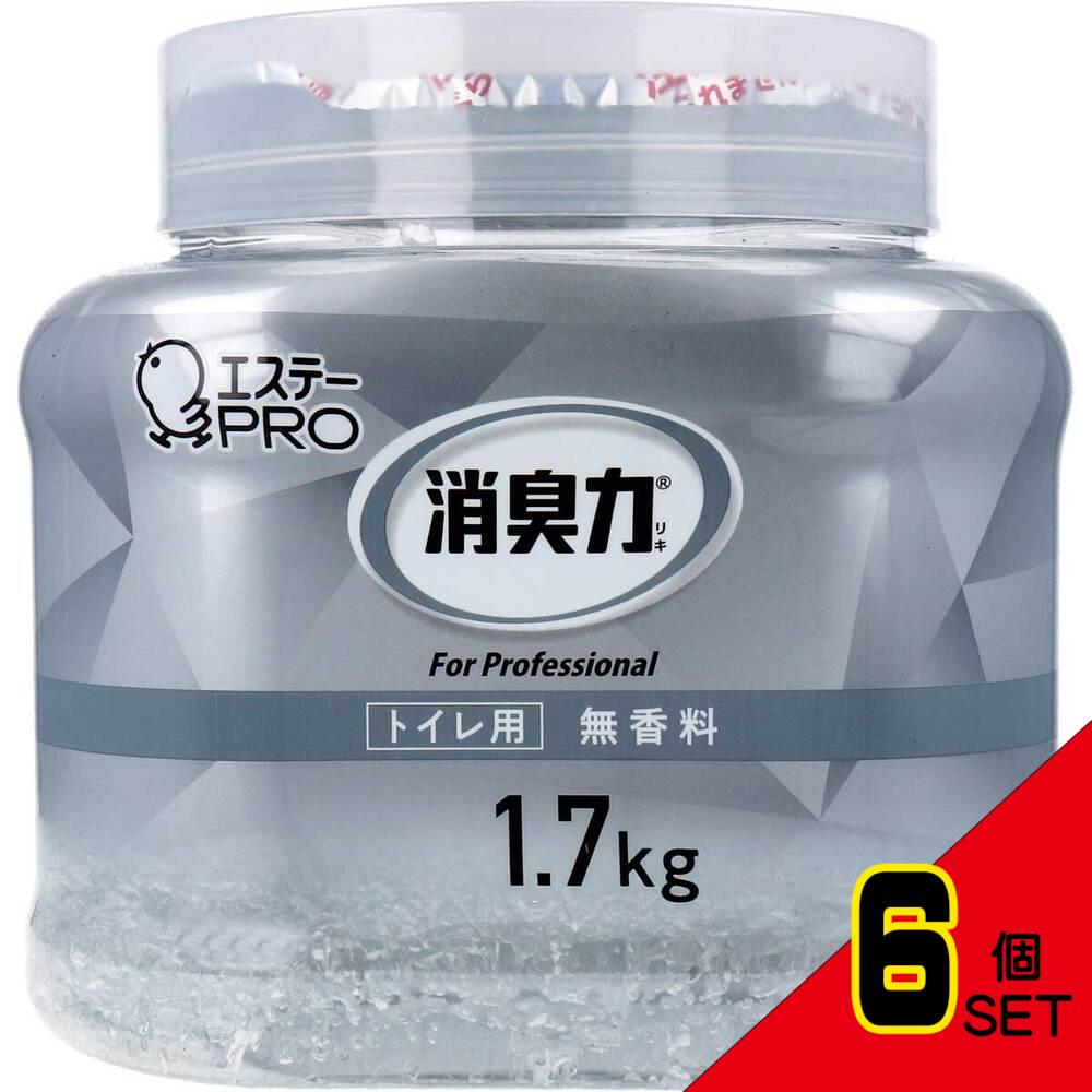 消臭力 業務用 クラッシュゲルタイプ トイレ用 本体 無香料 1.7kg × 6点