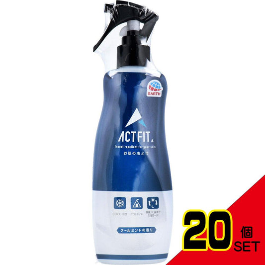 アース サラテクト ACTFIT ミスト お肌の虫よけ クールミントの香り 200mL × 20点