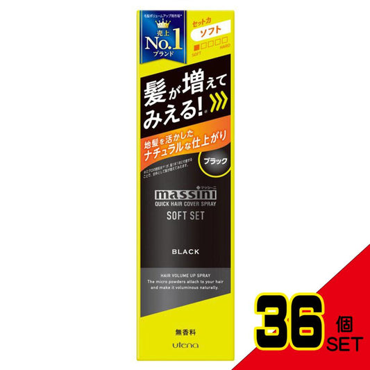 マッシーニ クイックヘアカバースプレー ソフトセット ブラック 140g × 36点