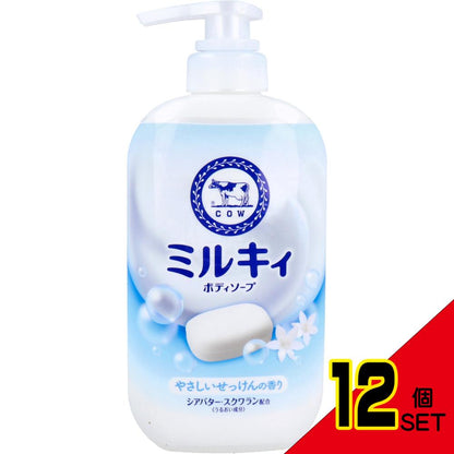 ミルキィ ボディソープ やさしいせっけんの香り ポンプ付 500mL × 12点