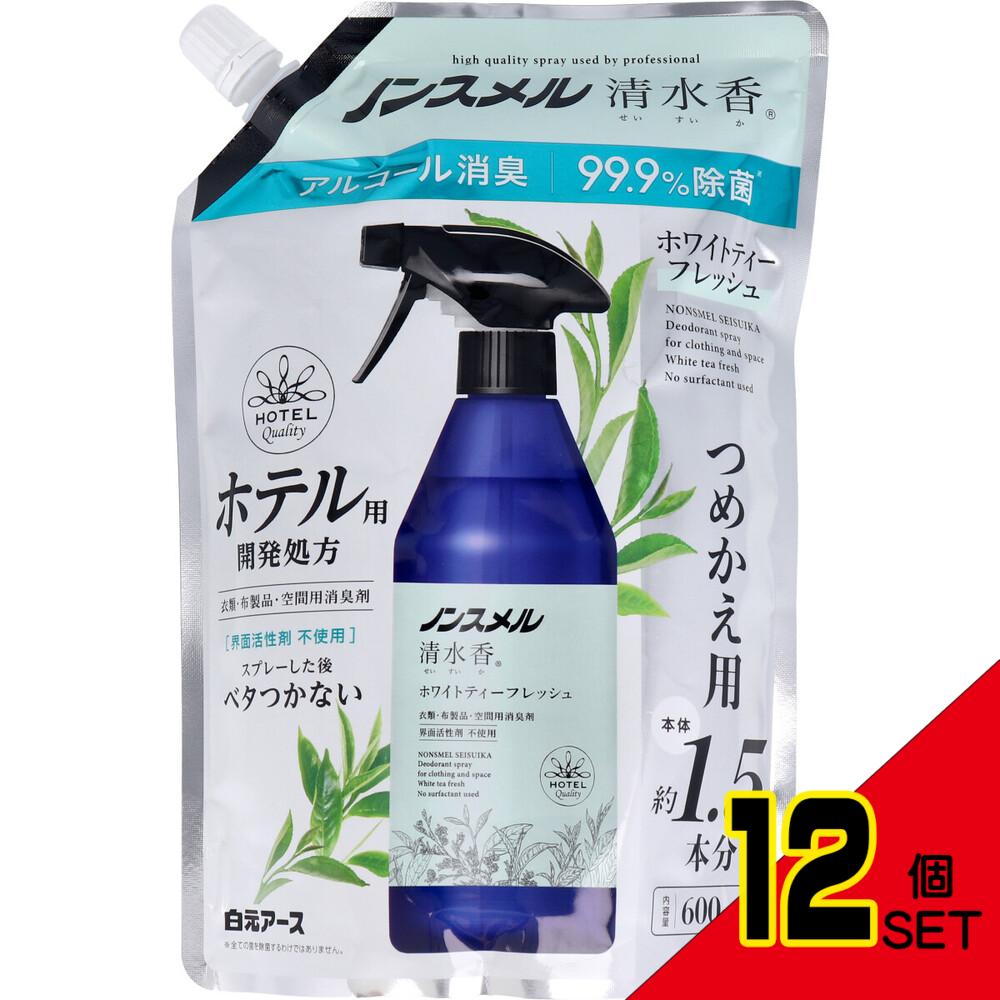 ノンスメル清水香 衣類・布製品・空間用消臭剤 ホワイティーフレッシュの香り 詰替用 600mL × 12点