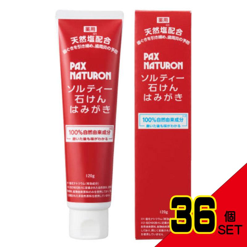 パックスナチュロン 薬用ソルティー石けんはみがき 120g × 36点