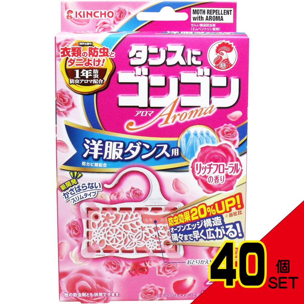 タンスにゴンゴン アロマ 洋服ダンス用 リッチフローラルの香り 1年防虫 4個入 × 40点